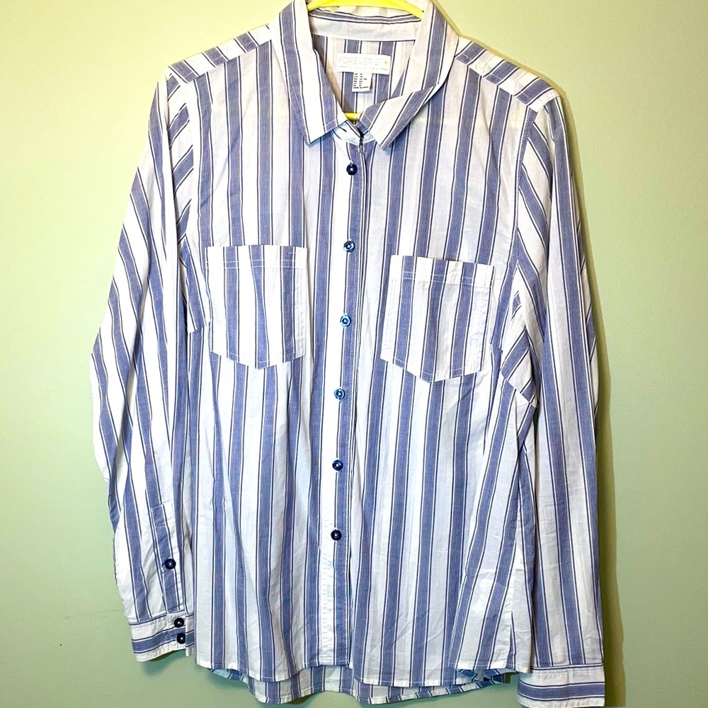 Forever 21 Striped Button Up